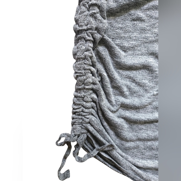 Ava & Viv Plus Heather Gray  Side Drawstring Tank Top Dress- 4XL - Picture 3 of 8